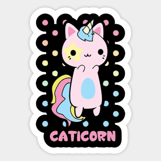 Caticorn funny cat lovers gift Sticker